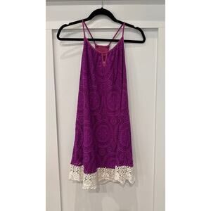 Vava by Joy Han Purple Lace Racerback Sundress, XS